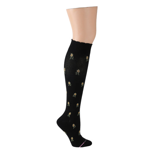 All Over Daisy - Knee-High Compression Socks For Women | Dr. Motion