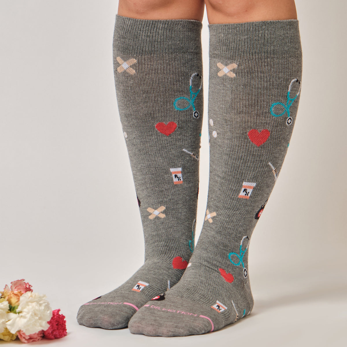 Medical Icons - Knee-High Moderate Compression Socks For Women | Dr. Motion