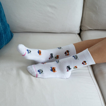 Cat Bandana - Diabetic Half-Cushion Socks For Women | Dr. Motion