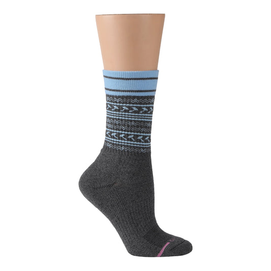 Decorative Stripes - Compression Outdoor Medium Weight Crew For Women | Dr. Motion