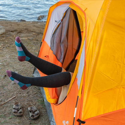 Color Block Cushion - Compression Outdoor Medium Weight Knee-High For Women | Dr. Motion