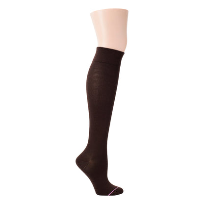 Solid Cotton Blend - Knee-High Compression Socks For Women | Dr. Motion