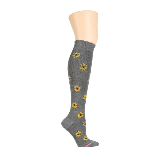 Sunflowers - Knee-High Compression Socks For Women | Dr. Motion
