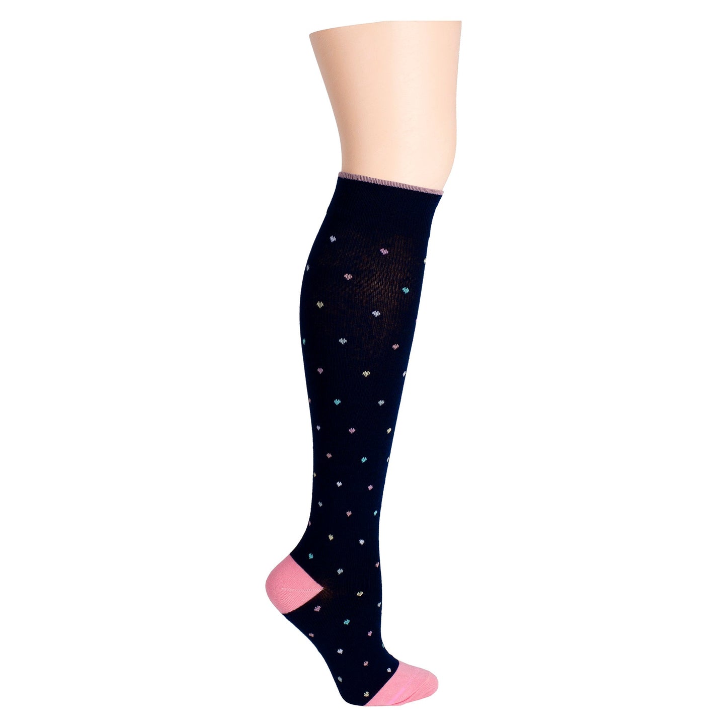 Mini Hearts - Knee-High Compression Socks For Women | Dr. Motion