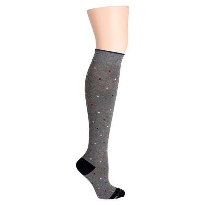 Mini Hearts - Knee-High Compression Socks For Women | Dr. Motion