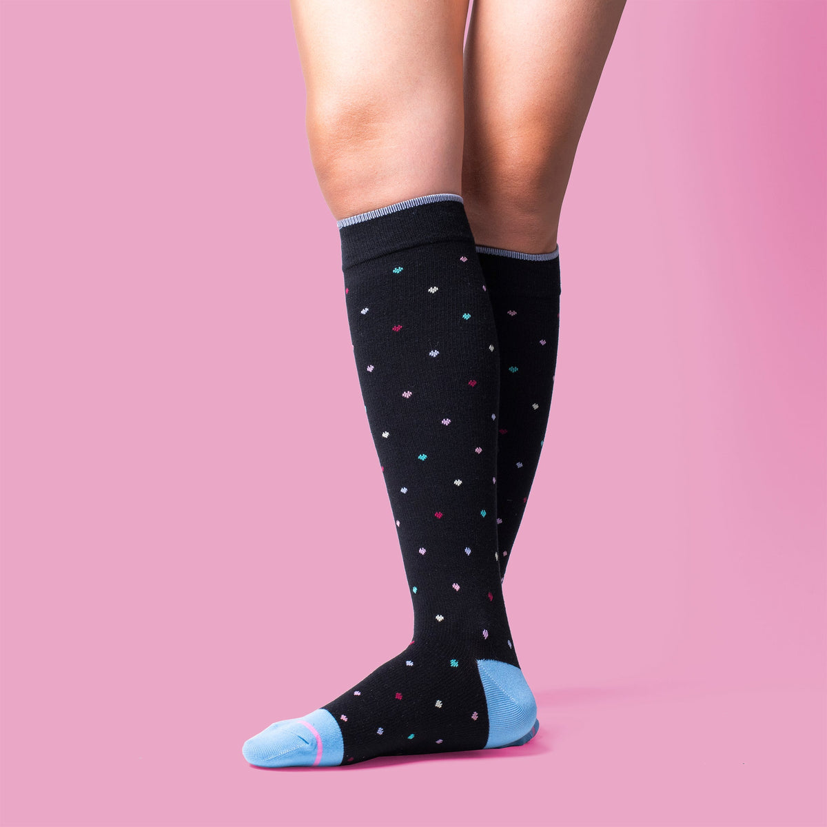 Mini Hearts - Knee-High Compression Socks For Women | Dr. Motion