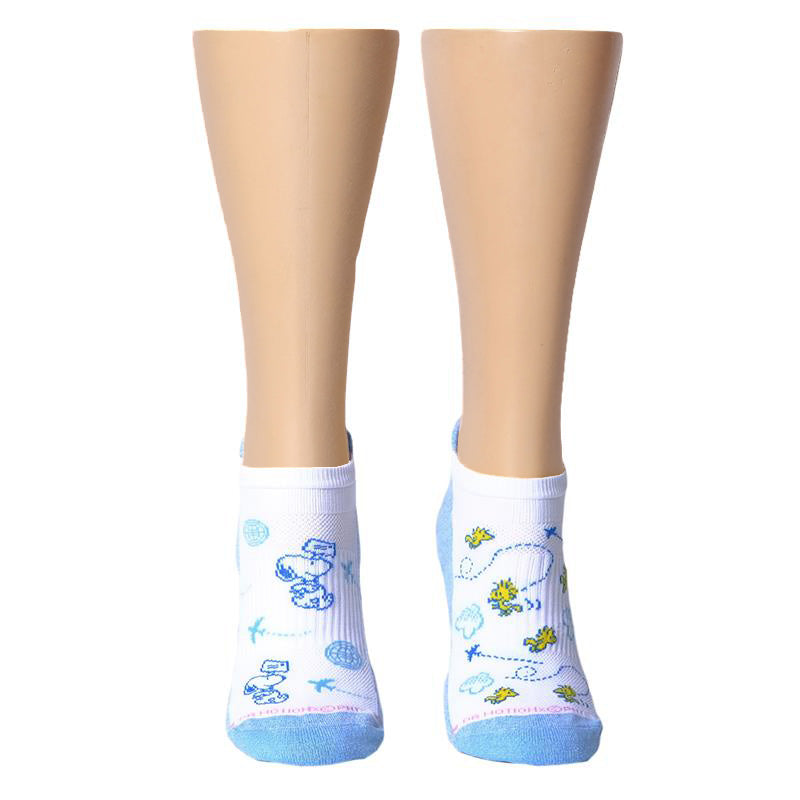Globetrotter Snoopy - Ankle Compression Socks For Women | Dr. Motion
