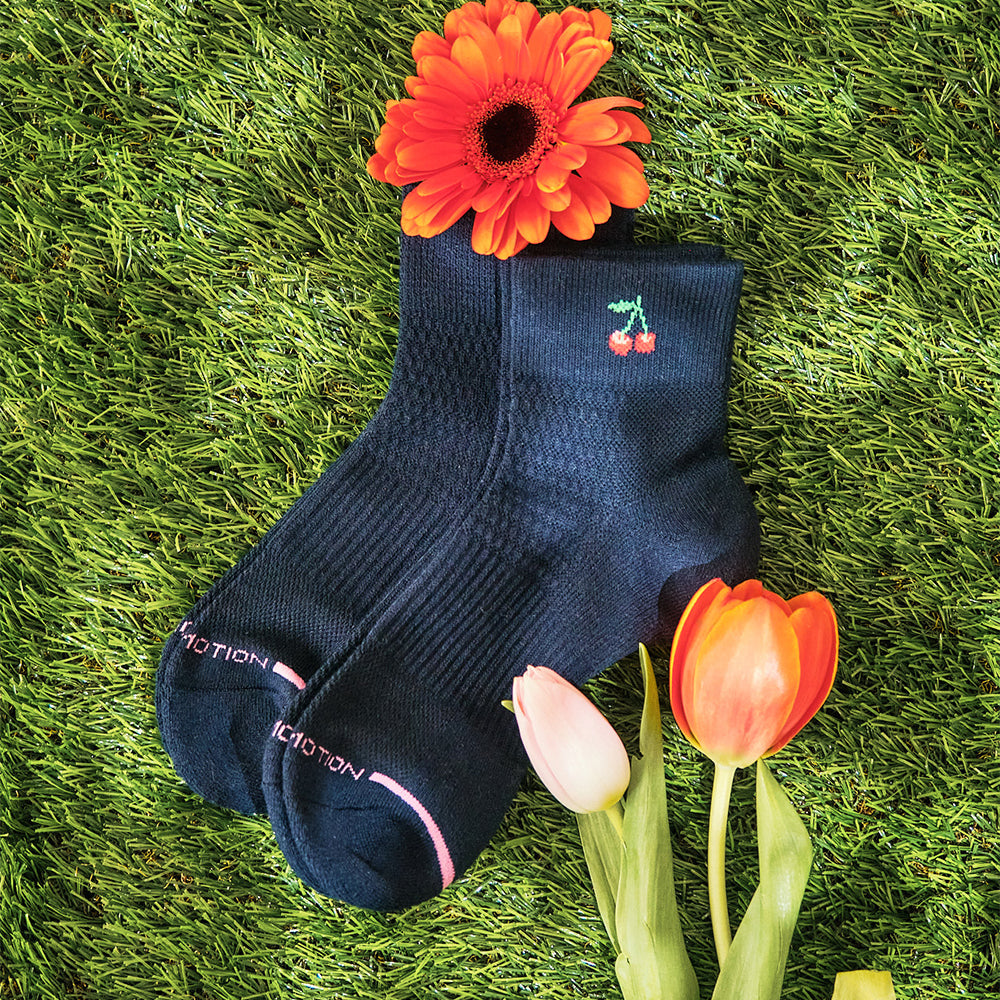 Cherry - Quarter Compression Socks For Women | Dr. Motion