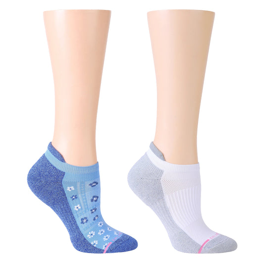 Floral Patchwork - Ankle Compression Socks For Women | Dr. Motion