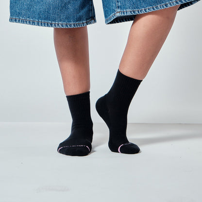 Ribbed - Mid-Crew Compression Socks For Women | Dr. Motion