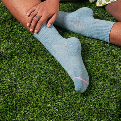 Ribbed - Mid-Crew Compression Socks For Women | Dr. Motion