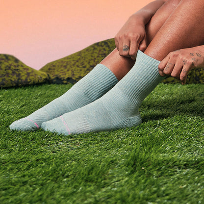 Ribbed - Mid-Crew Compression Socks For Women | Dr. Motion
