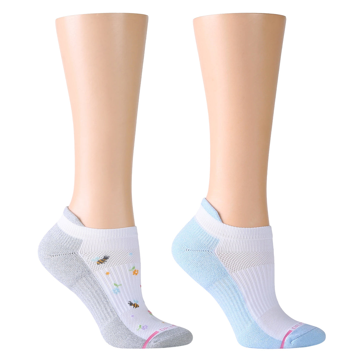 Flowers And Bees - Ankle Compression Socks For Women | Dr. Motion