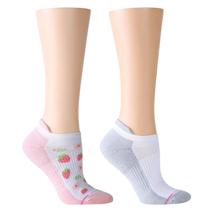 Strawberry Garden - Ankle Compression Socks For Women | Dr. Motion