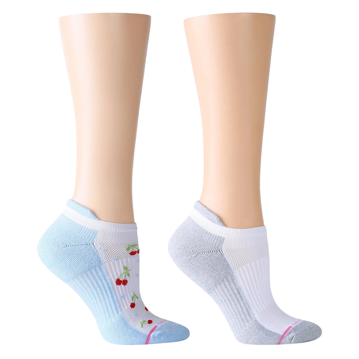 Cherry Mini Hearts - Ankle Compression Socks For Women | Dr. Motion