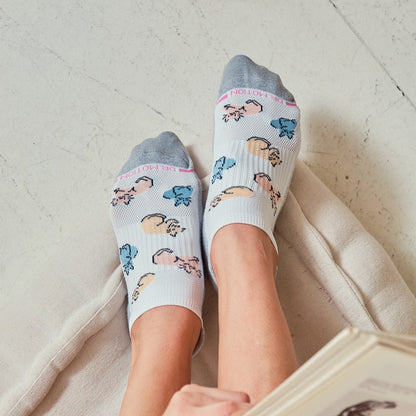 Cats All Over - Ankle Compression Socks For Women | Dr. Motion