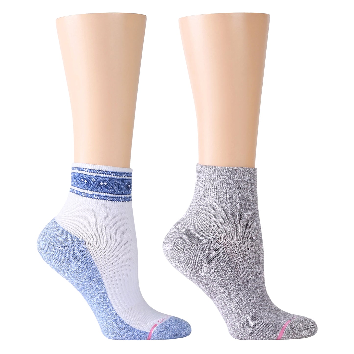 Bandana Stripe - Quarter Compression Socks For Women | Dr. Motion