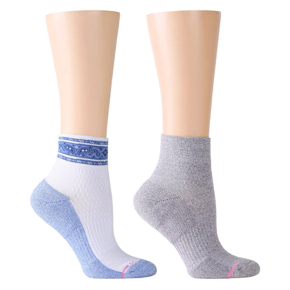 Bandana Stripe - Quarter Compression Socks For Women | Dr. Motion