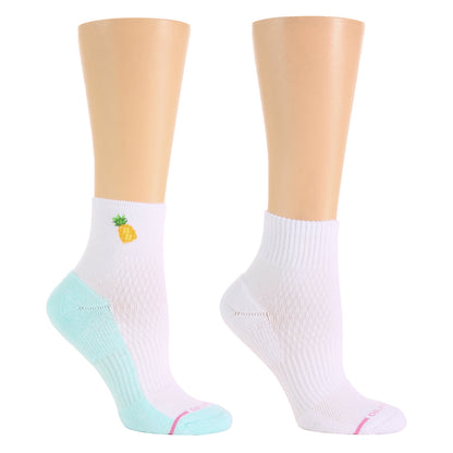 Pineapple - Quarter Compression Socks For Women | Dr. Motion