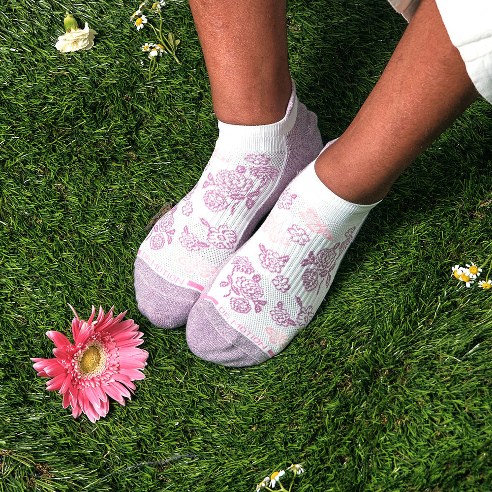 Butterfly Toile - Ankle Compression Socks For Women | Dr. Motion
