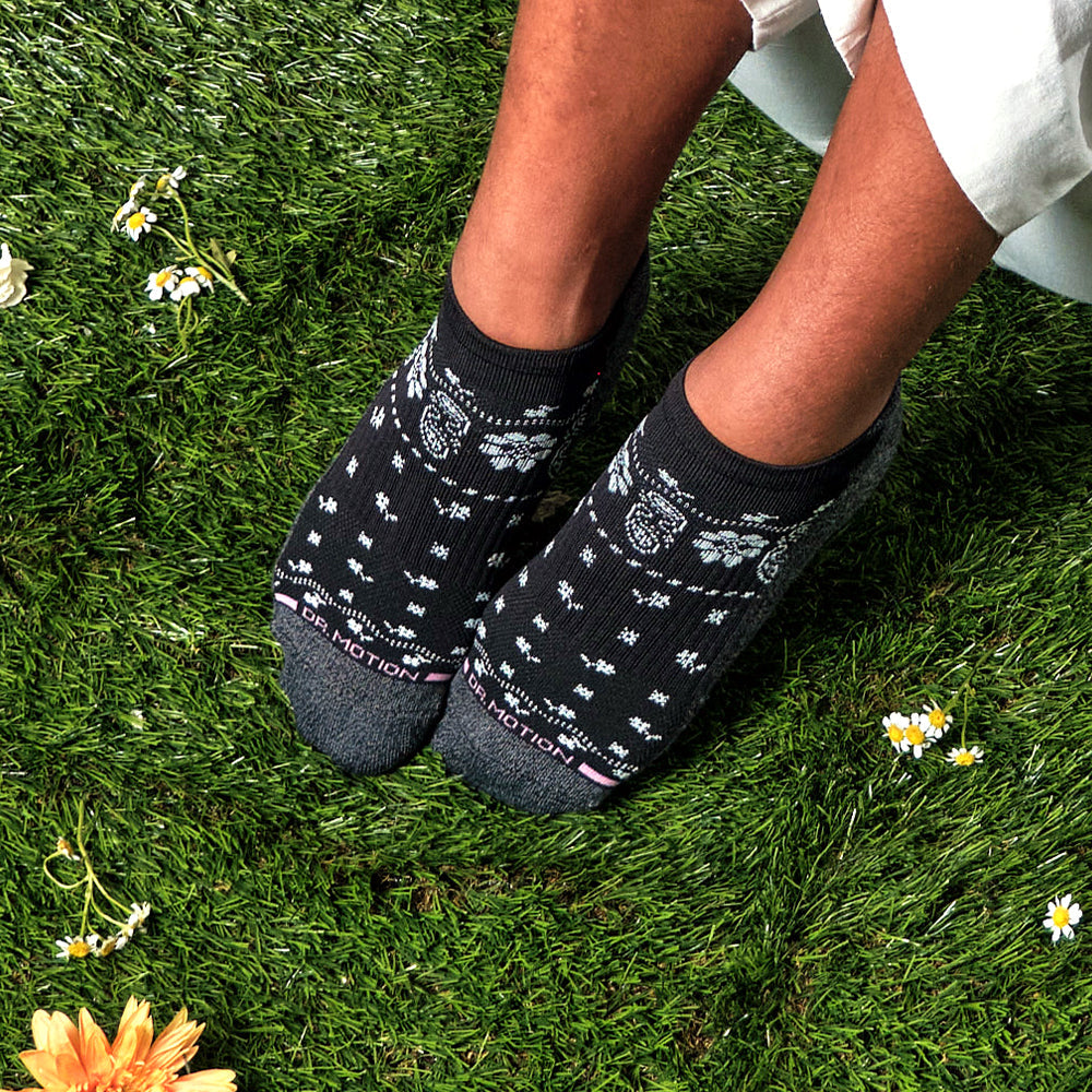 Bandana Floral - Ankle Compression Socks For Women | Dr. Motion