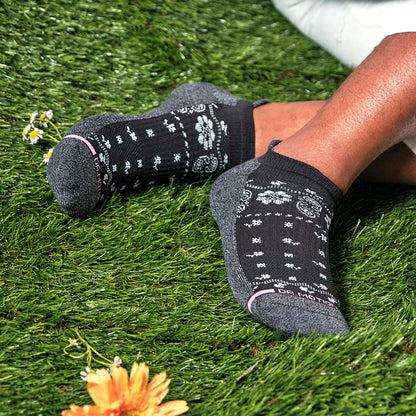 Bandana Floral - Ankle Compression Socks For Women | Dr. Motion