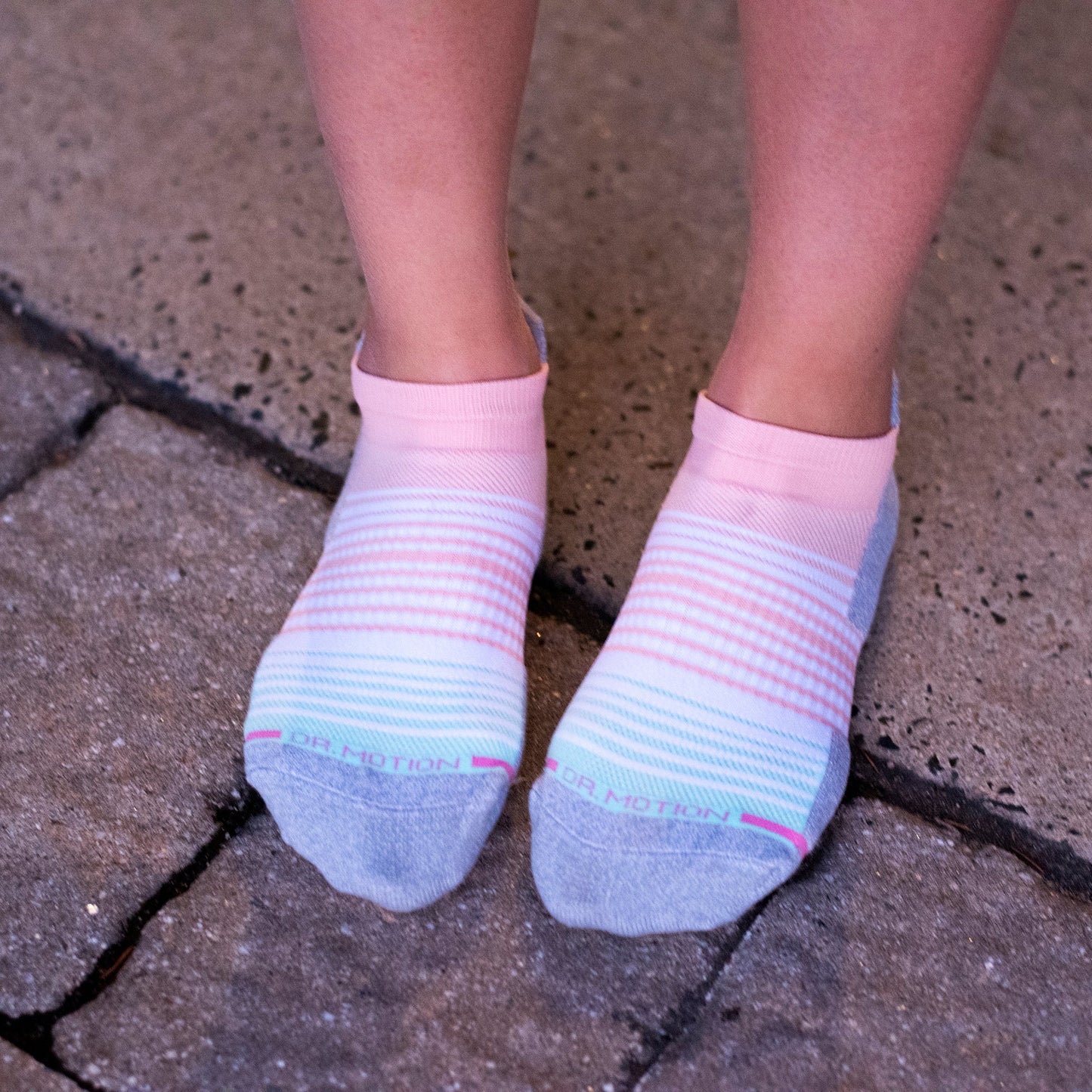 Ombre Stripe - Ankle Compression Socks For Women | Dr. Motion