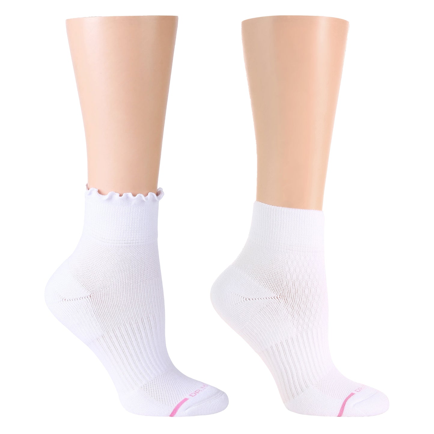 Basic Lettuce Edge - Quarter Compression Socks For Women | Dr. Motion