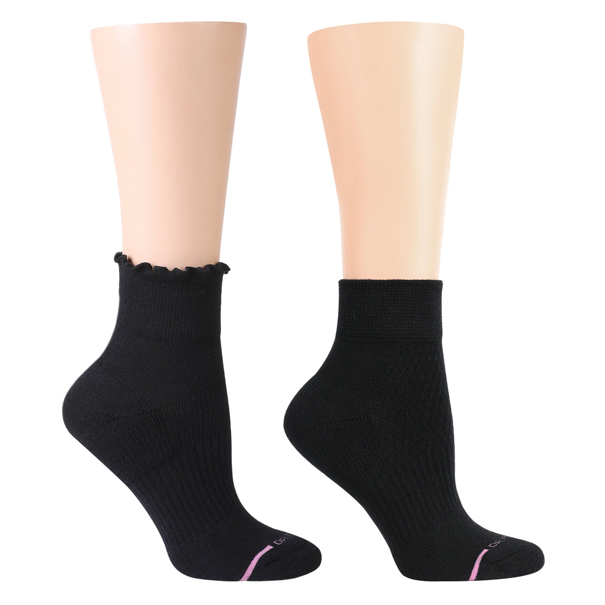 Basic Lettuce Edge - Quarter Compression Socks For Women | Dr. Motion