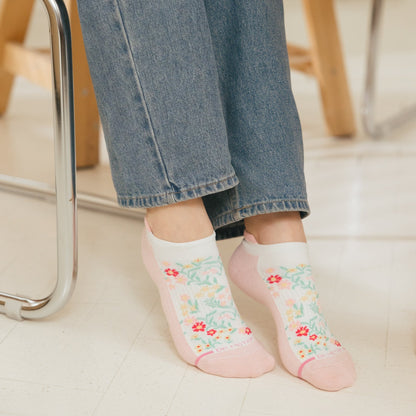 Multicolored Wildflower - Ankle Compression Socks For Women | Dr. Motion
