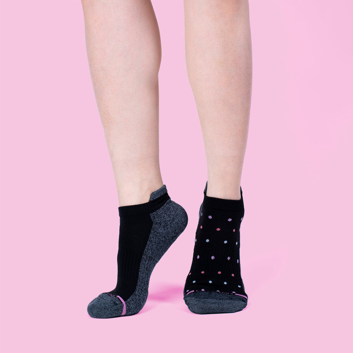 Tri Color Dots - Ankle Compression Socks For Women | Dr. Motion
