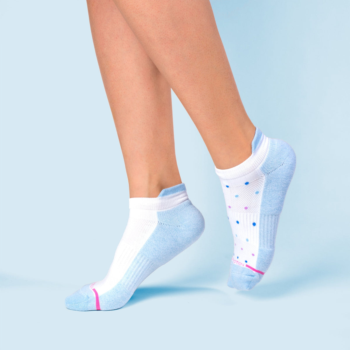 Tri Color Dots - Ankle Compression Socks For Women | Dr. Motion