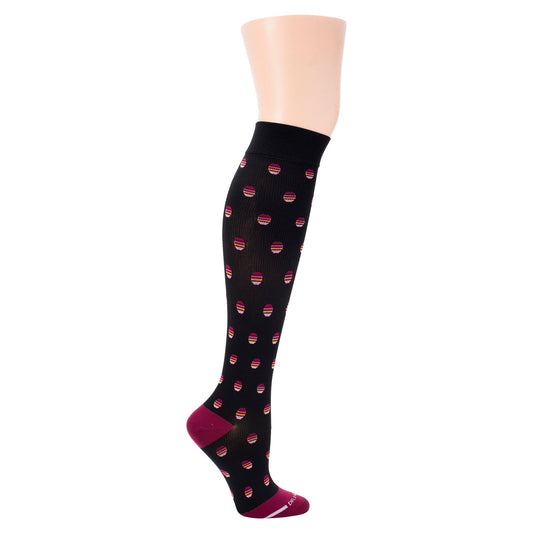 Striped Dots - Athleisure Compression Socks For Men & Women | Dr. Motion