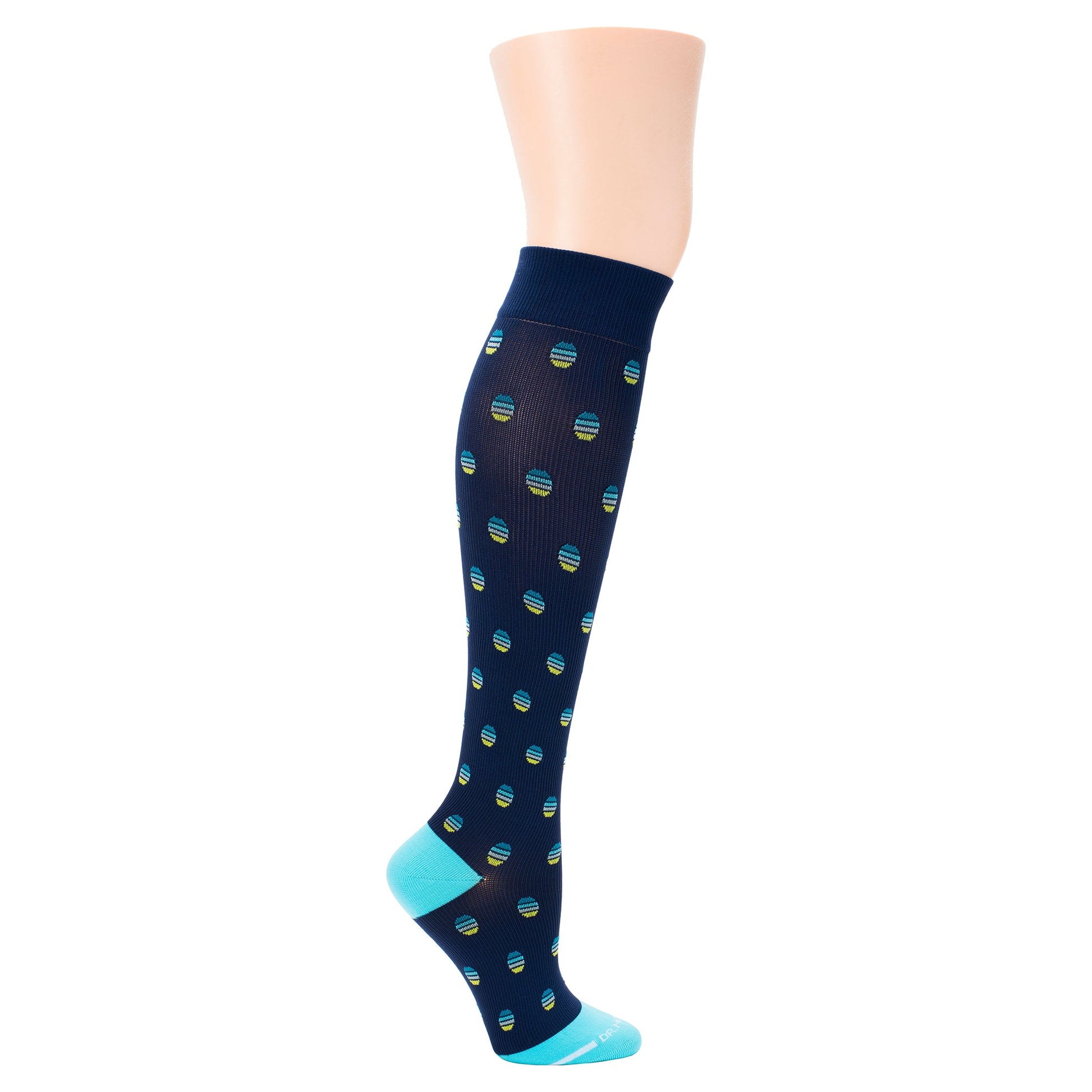 Striped Dots - Athleisure Compression Socks For Men & Women | Dr. Motion