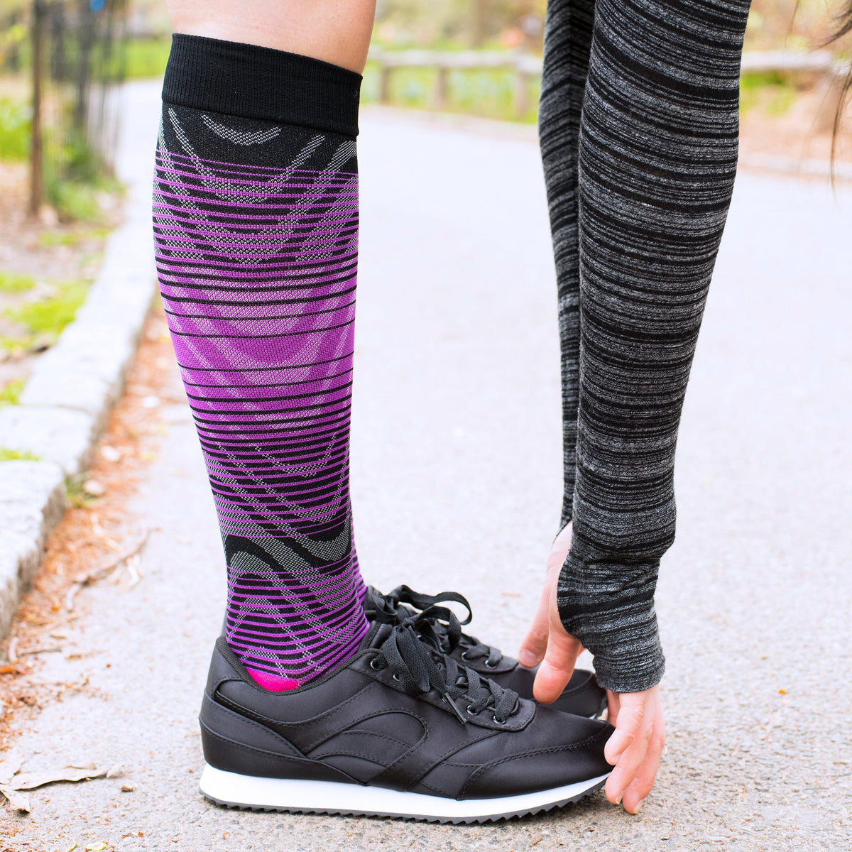 Ombre Waves - Athleisure Compression Socks For Men & Women | Dr. Motion