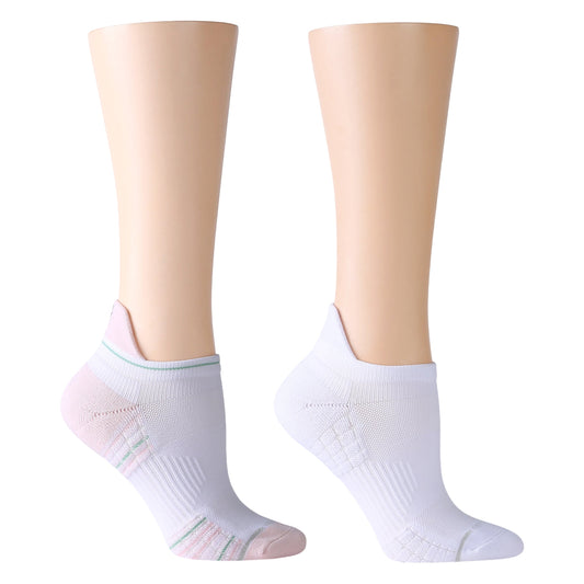Preppy Stripe - Performance Ankle Compression Socks For Women | Dr. Motion