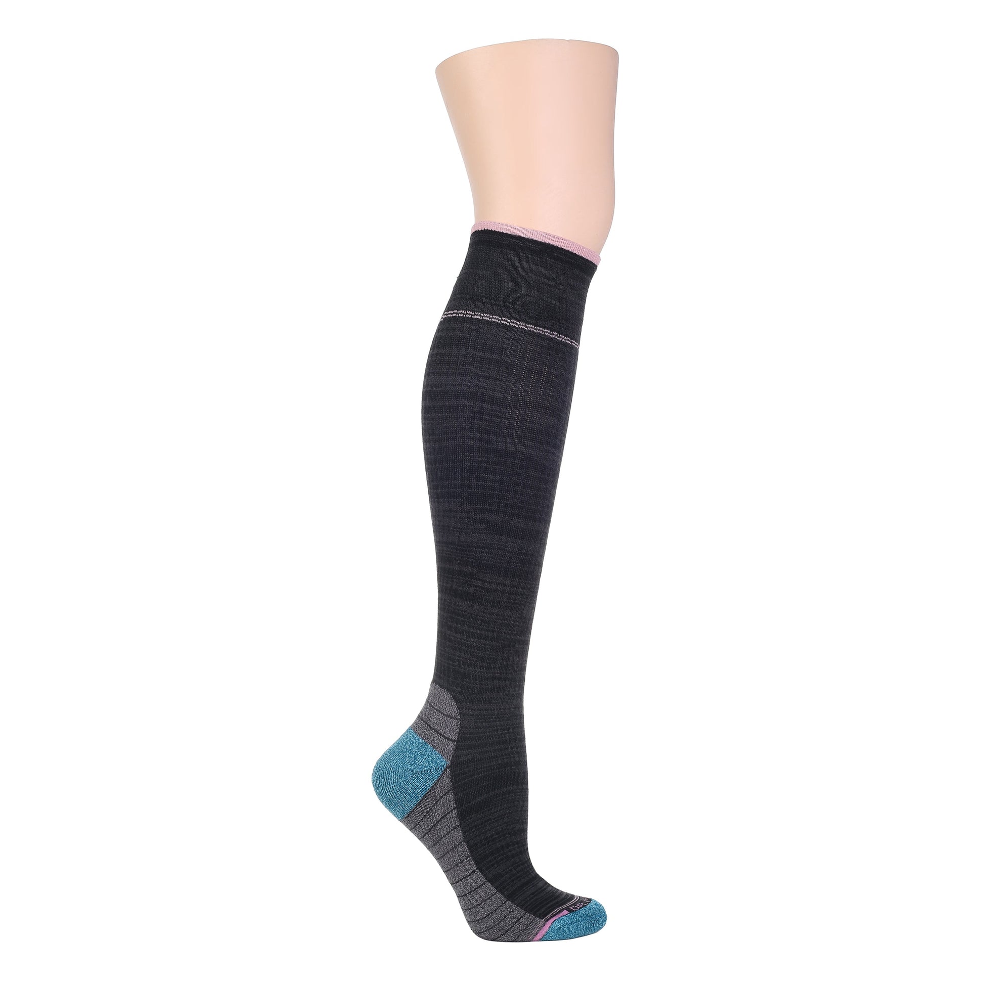 Striped Foot - Compression Outdoor Medium Weight Knee-High For Women | Dr. Motion