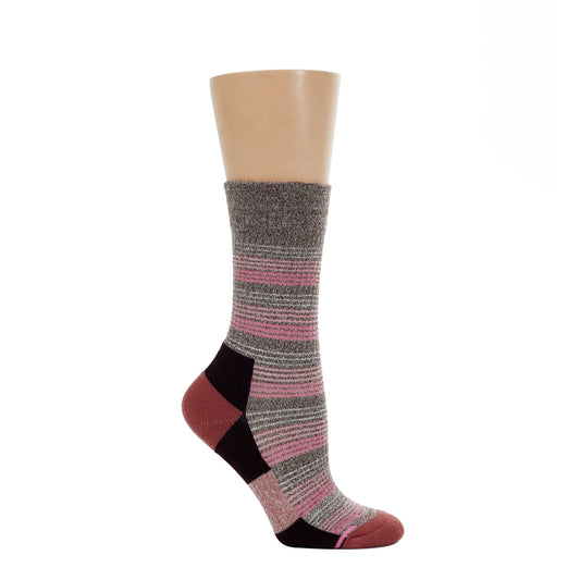 Waterfall Stripe - Compression Outdoor Medium Weight Crew For Women | Dr. Motion