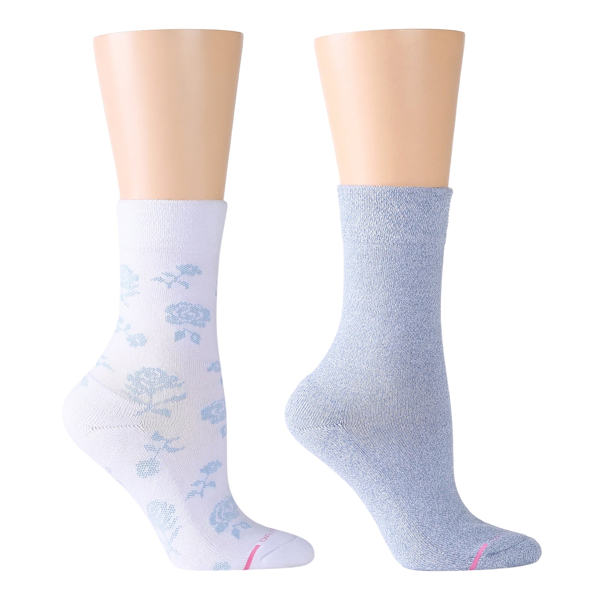 French Floral - Diabetic Half Cushion Socks For Women | Dr. Motion
