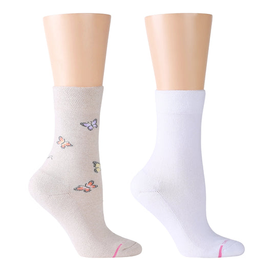Butterflies - Diabetic Half Cushion Socks For Women | Dr. Motion