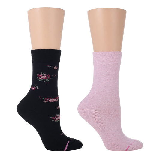 Bouquet Floral - Diabetic Half-Cushion Socks For Women | Dr. Motion