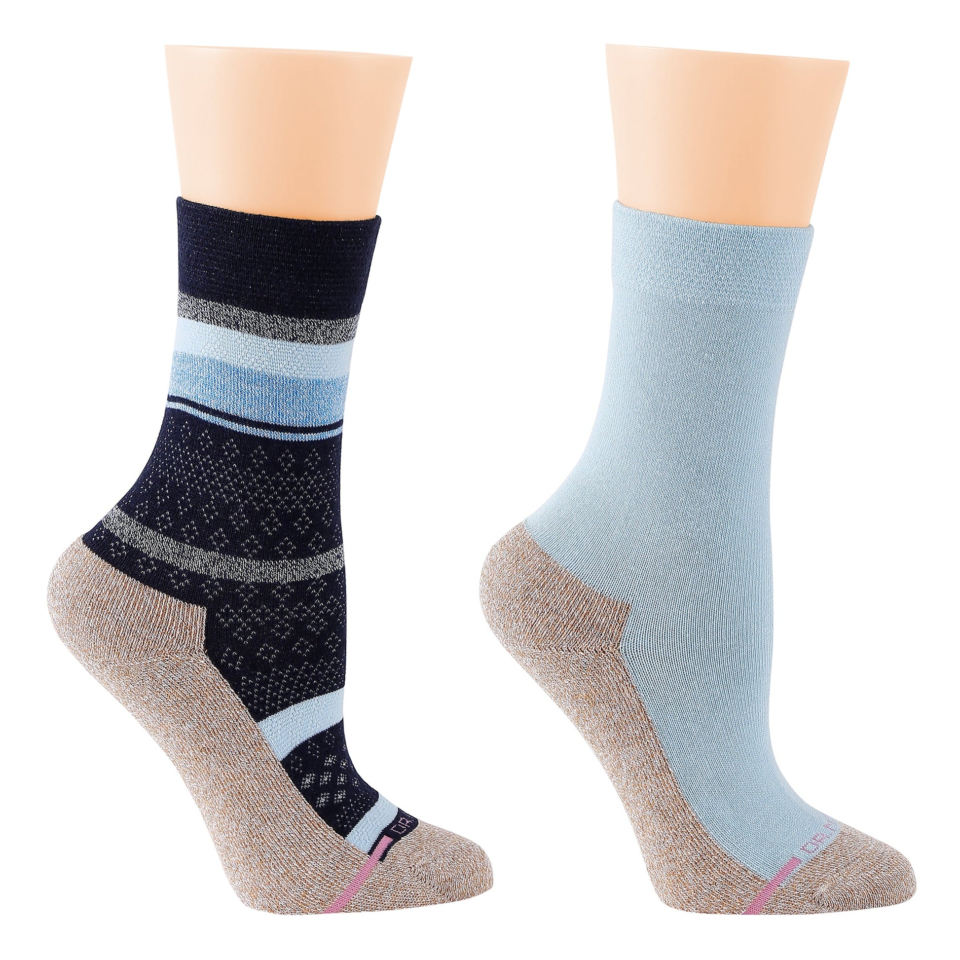 Multi Stripe Texture - Diabetic Half-Cushion Socks For Women | Dr. Motion
