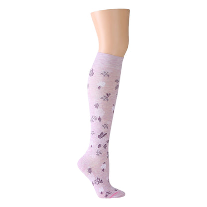 French Roses - Knee-High Compression Socks For Women | Dr. Motion