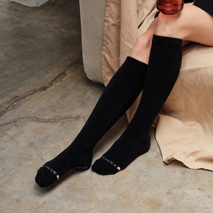 Plain Knit Cozy - Knee-High Compression Socks For Women | Dr. Motion