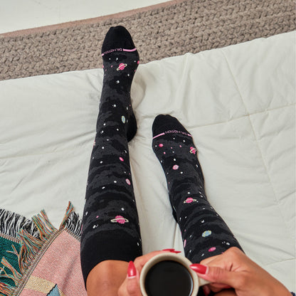 Space Galaxy - Knee-High Compression Socks For Women | Dr. Motion