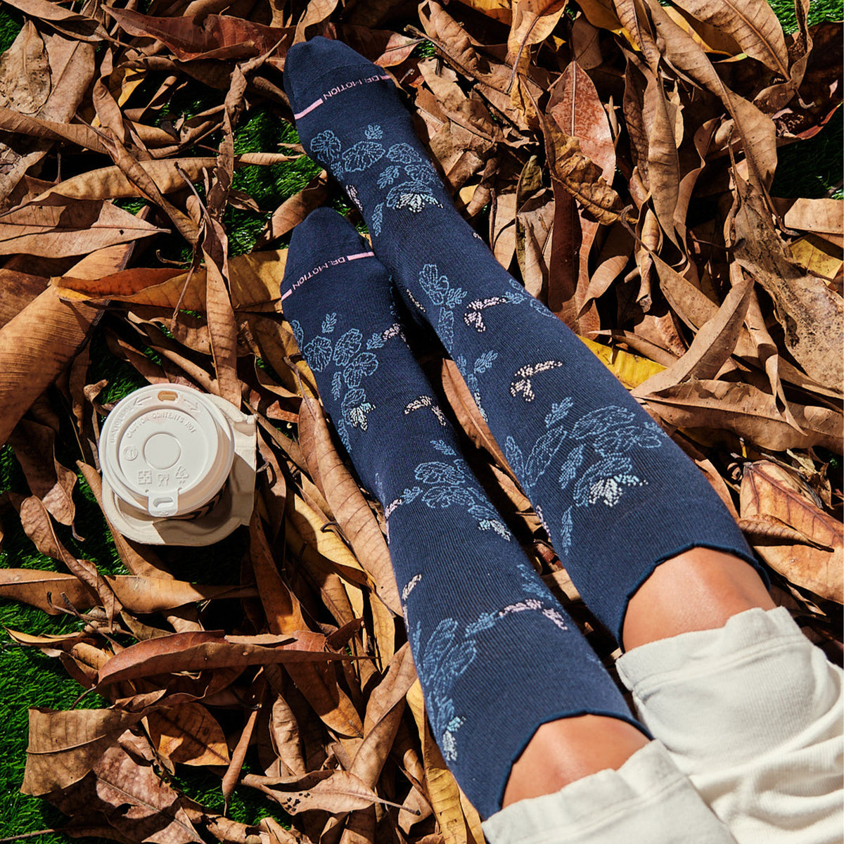 Whimsical Butterflies - Knee-High Compression Socks For Women | Dr. Motion