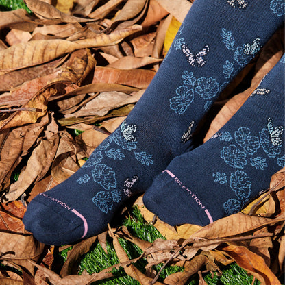 Whimsical Butterflies - Knee-High Compression Socks For Women | Dr. Motion