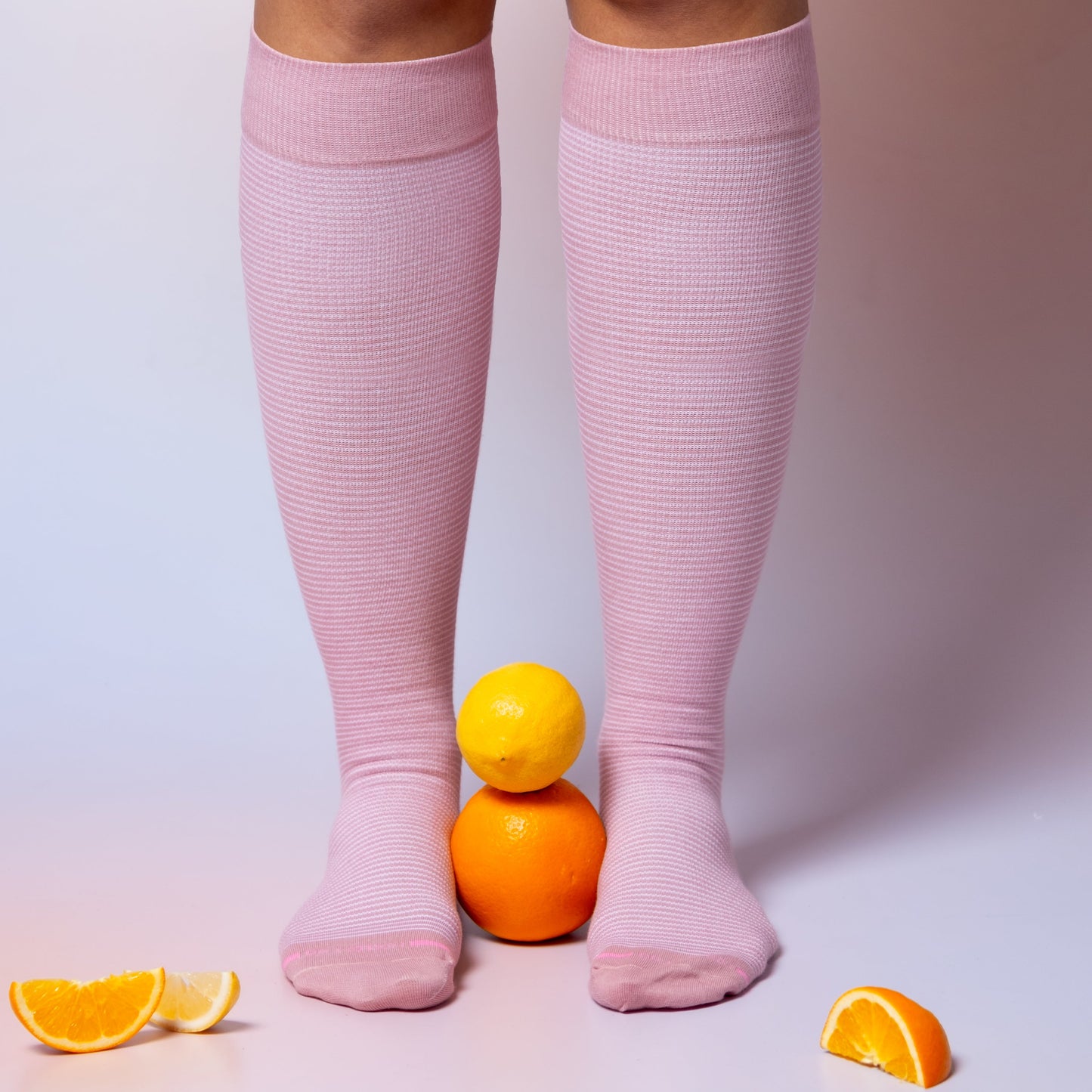 Microstripe - Knee-High Compression Socks For Women | Dr. Motion