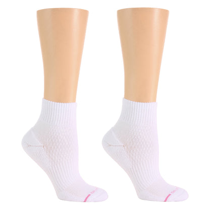 Basic Ribbed Cuff - Quarter Compression Socks For Women | Dr. Motion