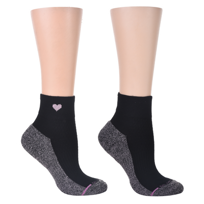 Heart - Quarter Compression Socks For Women | Dr. Motion